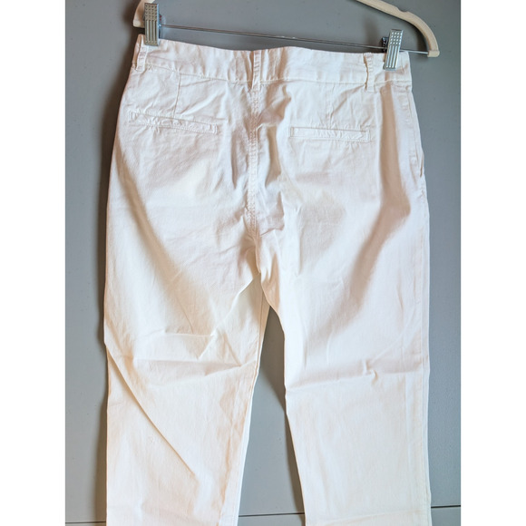 NWT Nili Lotan Montauk Cropped Cotton-blended Pants Size 2 Eggshell #1D506 - Picture 6 of 11